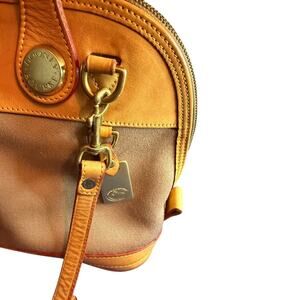 Vintage Dooney & Bourke Tan Canvas & Leather Satchel – Made in USA